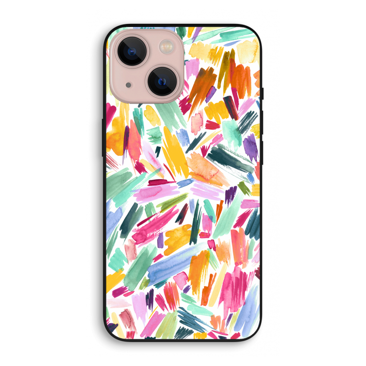 Watercolor Brushstrokes: iPhone 13 mini Biologisch afbreekbaar hoesje