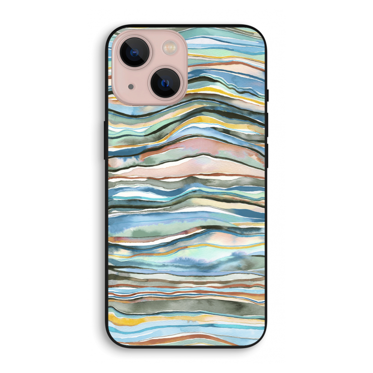 Watercolor Agate: iPhone 13 mini Biologisch afbreekbaar hoesje