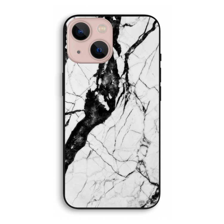 Witte marmer 2: iPhone 13 mini Biologisch afbreekbaar hoesje