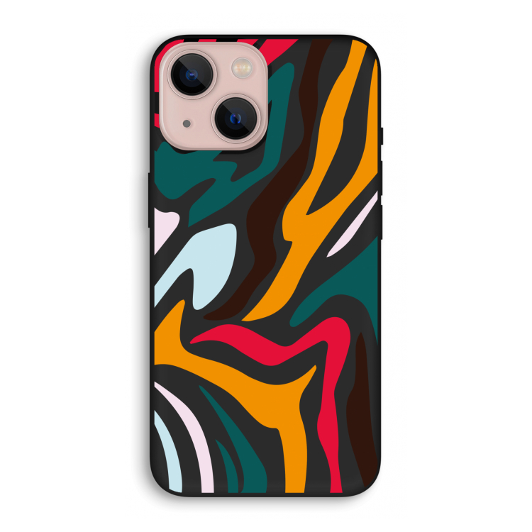 Colored Zebra: iPhone 13 mini Biologisch afbreekbaar hoesje