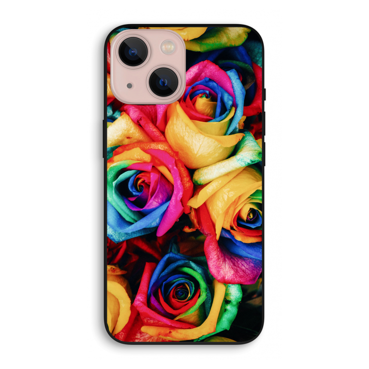 Neon bloemen: iPhone 13 mini Biologisch afbreekbaar hoesje