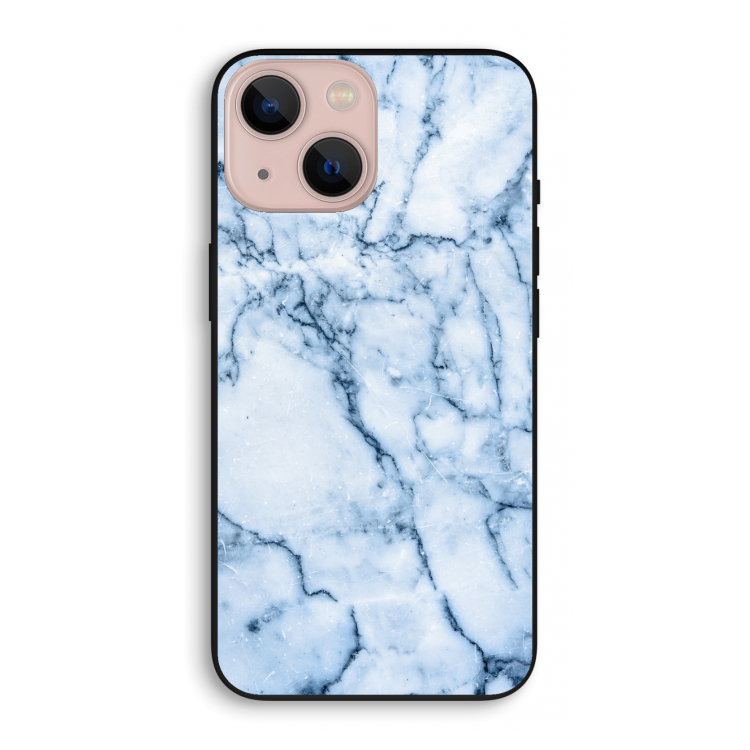 Blauw marmer: iPhone 13 mini Biologisch afbreekbaar hoesje