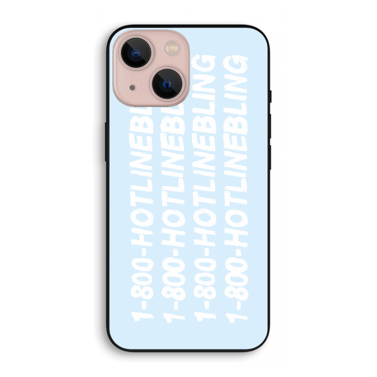 Hotline bling blue: iPhone 13 mini Biologisch afbreekbaar hoesje