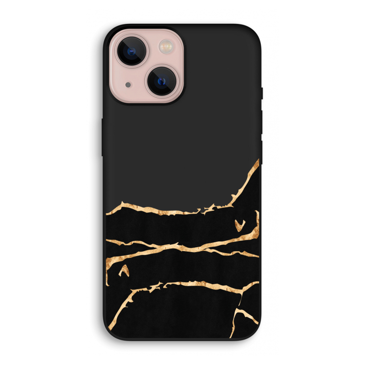 Gouden marmer: iPhone 13 mini Biologisch afbreekbaar hoesje