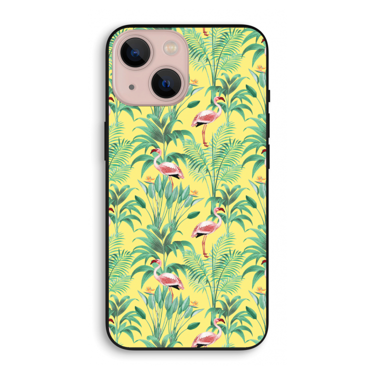 Flamingo party: iPhone 13 mini Biologisch afbreekbaar hoesje
