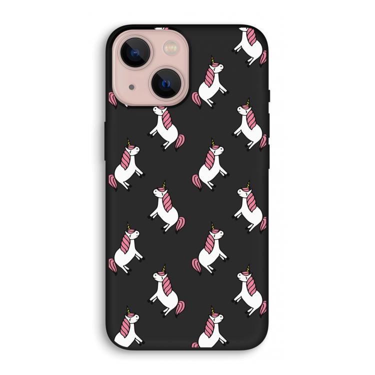 Eenhoorns overal: iPhone 13 mini Biologisch afbreekbaar hoesje