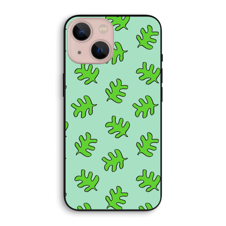 Groene blaadjes: iPhone 13 mini Biologisch afbreekbaar hoesje
