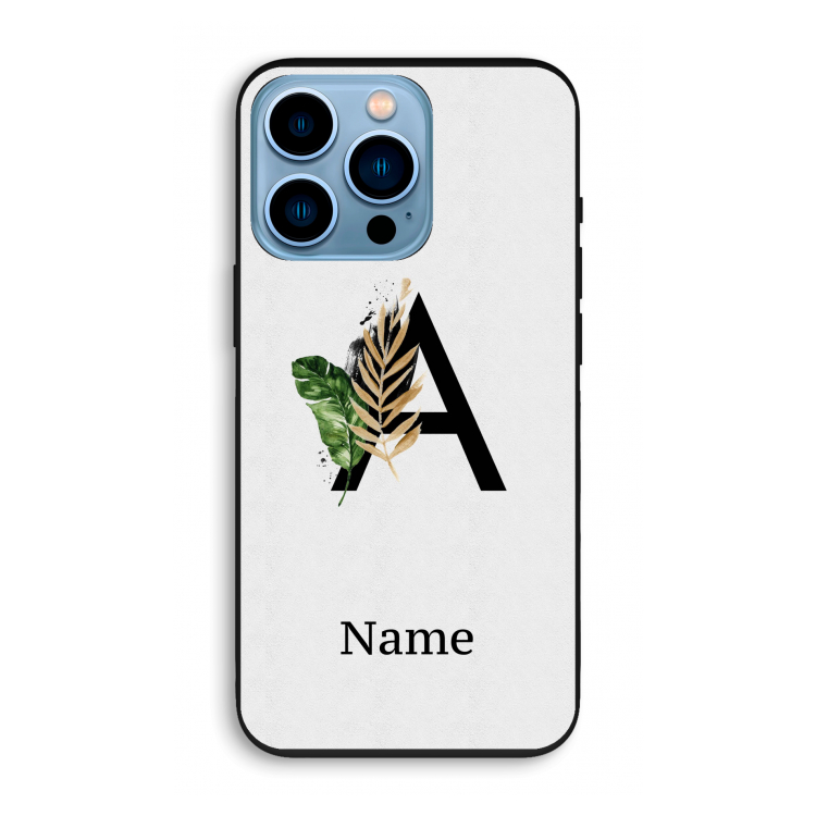 Charcoal Flora: iPhone 13 Pro Biologisch afbreekbaar hoesje