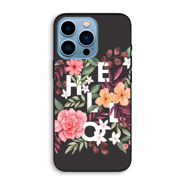 Hello in flowers: iPhone 13 Pro Biologisch afbreekbaar hoesje