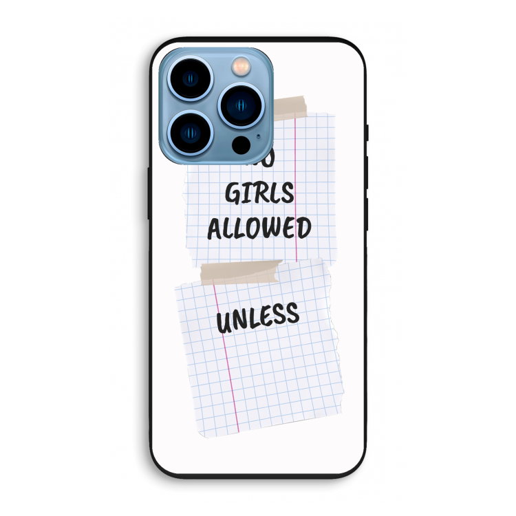 No Girls Allowed Unless: iPhone 13 Pro Biologisch afbreekbaar hoesje
