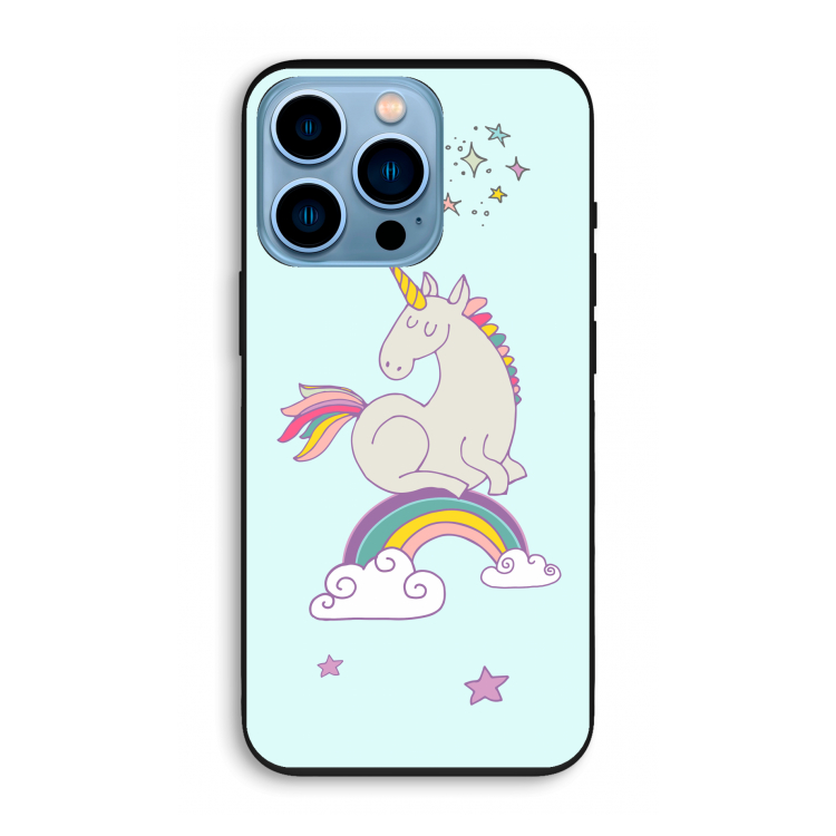 Regenboog eenhoorn: iPhone 13 Pro Biologisch afbreekbaar hoesje