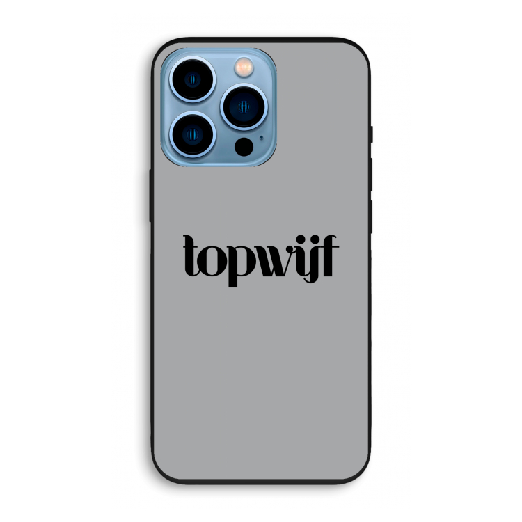 Topwijf Grijs Zwart: iPhone 13 Pro Biologisch afbreekbaar hoesje