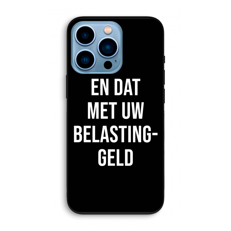 Belastinggeld - Zwart: iPhone 13 Pro Biologisch afbreekbaar hoesje