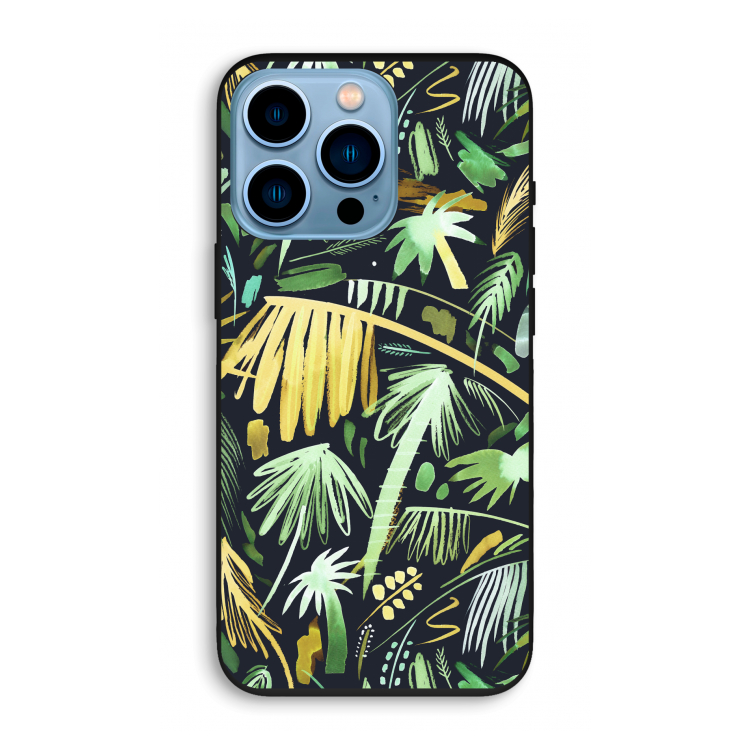 Tropical Palms Dark: iPhone 13 Pro Biologisch afbreekbaar hoesje