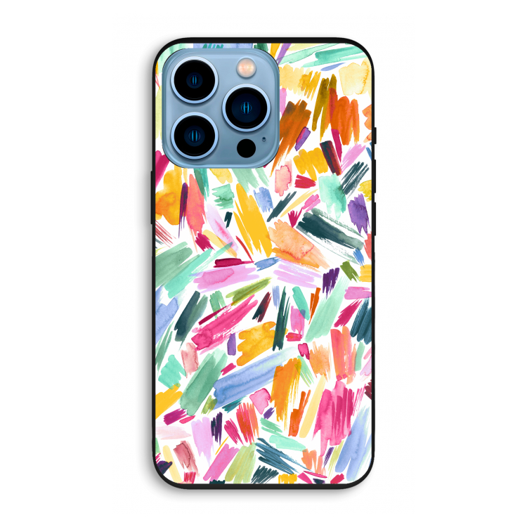 Watercolor Brushstrokes: iPhone 13 Pro Biologisch afbreekbaar hoesje