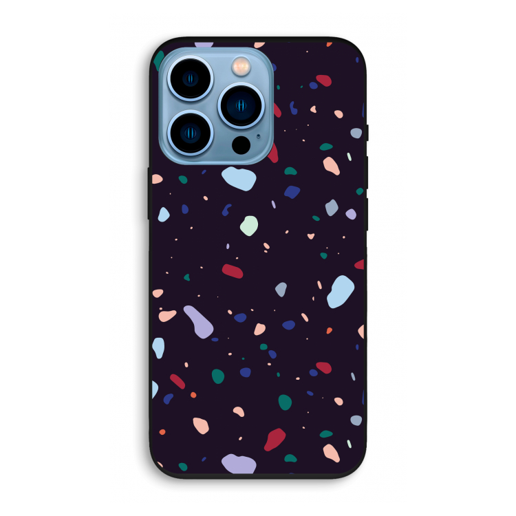 Dark Rounded Terrazzo: iPhone 13 Pro Biologisch afbreekbaar hoesje
