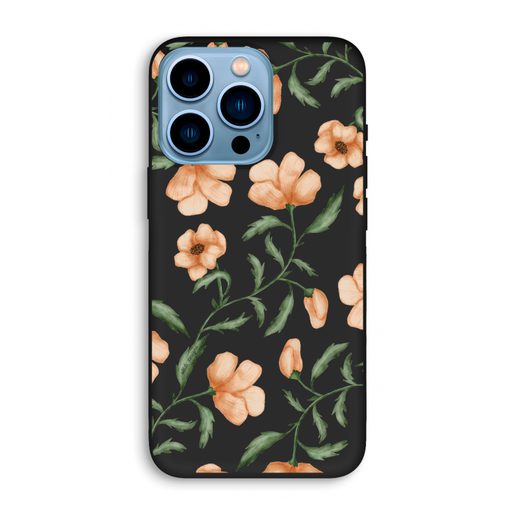 Peachy flowers: iPhone 13 Pro Biologisch afbreekbaar hoesje