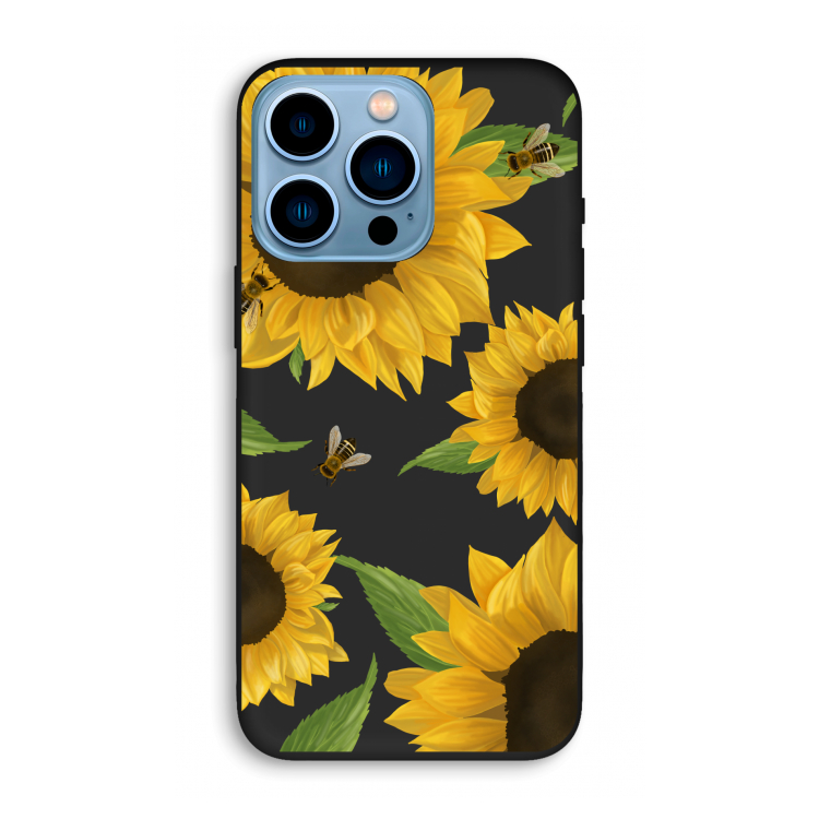 Sunflower and bees: iPhone 13 Pro Biologisch afbreekbaar hoesje