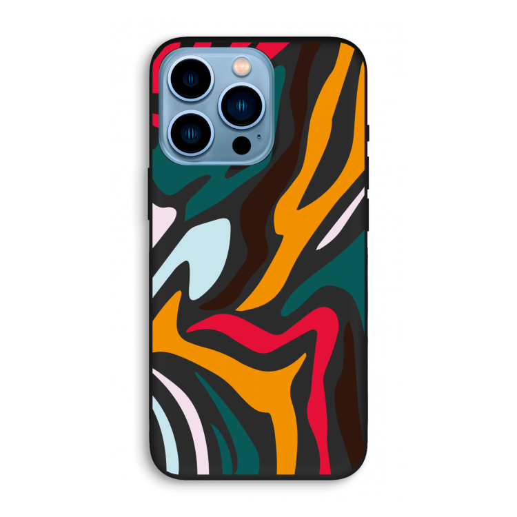 Colored Zebra: iPhone 13 Pro Biologisch afbreekbaar hoesje
