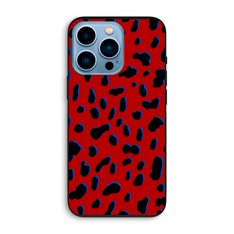Red Leopard: iPhone 13 Pro Biologisch afbreekbaar hoesje
