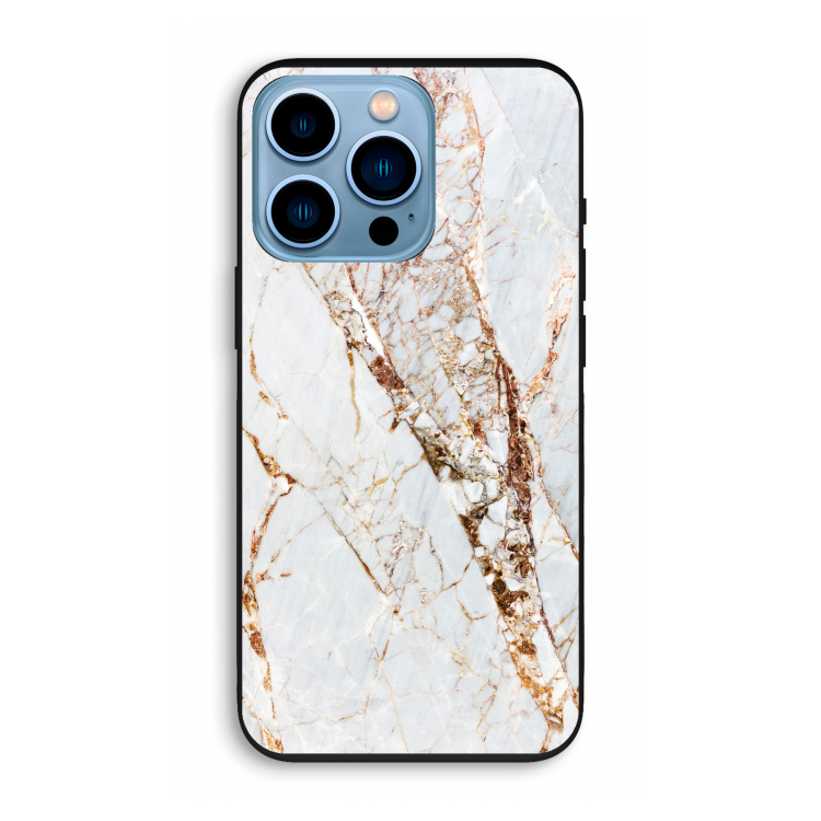 Goud marmer: iPhone 13 Pro Biologisch afbreekbaar hoesje