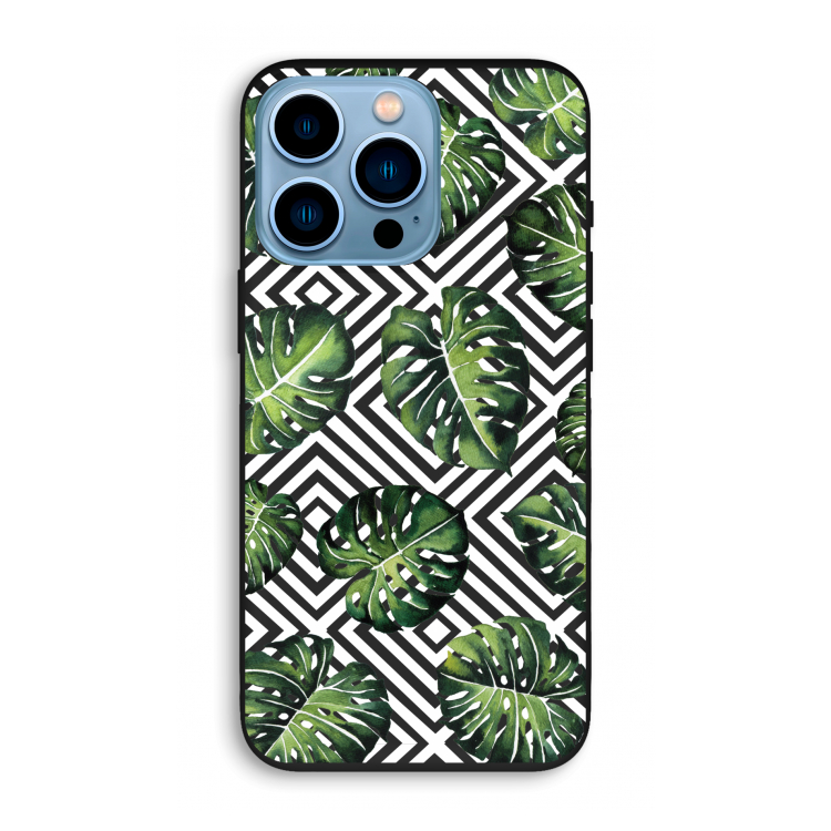 Geometrische jungle: iPhone 13 Pro Biologisch afbreekbaar hoesje