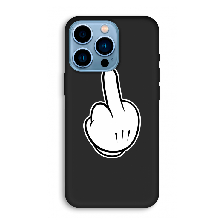 Middle finger black: iPhone 13 Pro Biologisch afbreekbaar hoesje