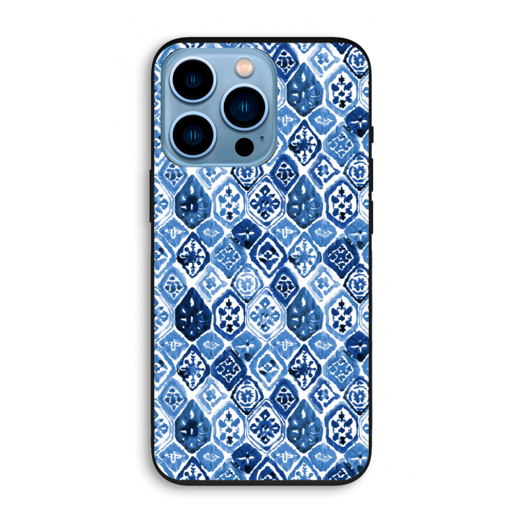 Blauw motief: iPhone 13 Pro Biologisch afbreekbaar hoesje