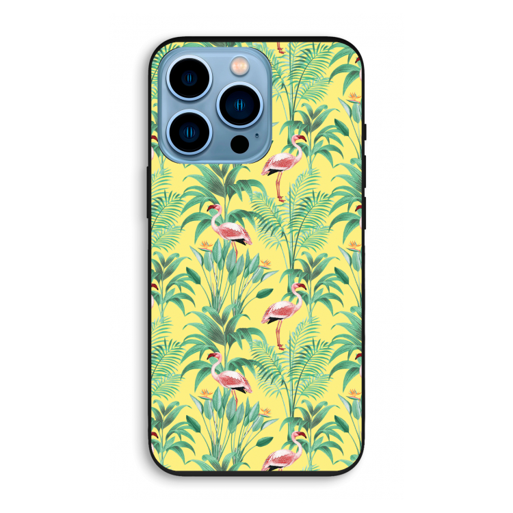 Flamingo party: iPhone 13 Pro Biologisch afbreekbaar hoesje