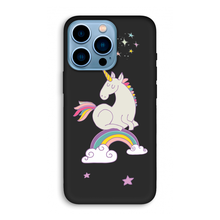 Regenboog eenhoorn: iPhone 13 Pro Biologisch afbreekbaar hoesje