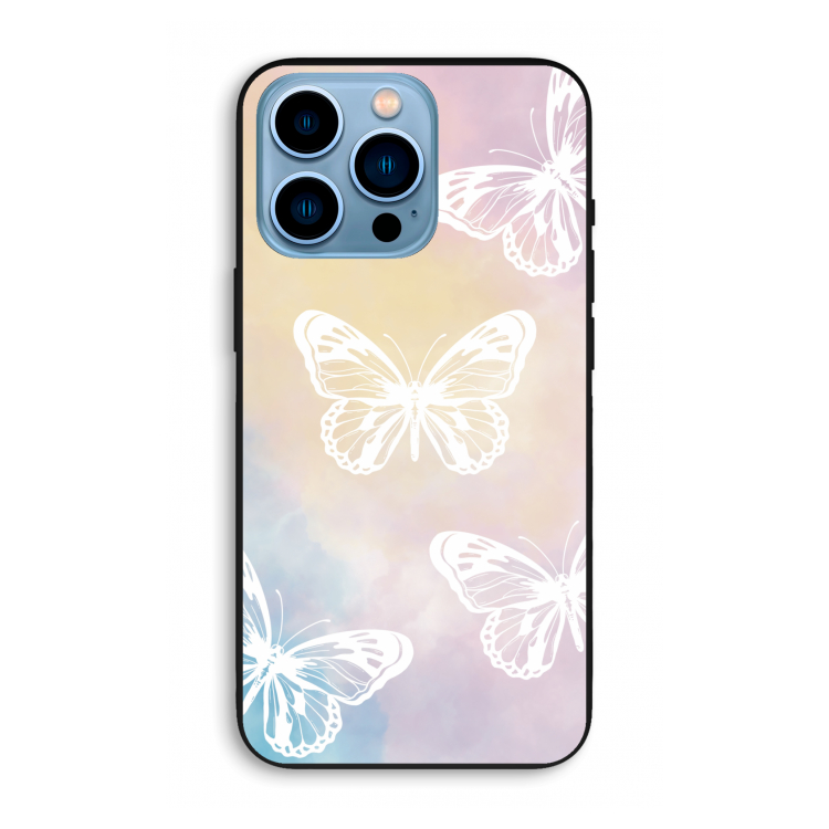 White butterfly: iPhone 13 Pro Max Biologisch afbreekbaar hoesje