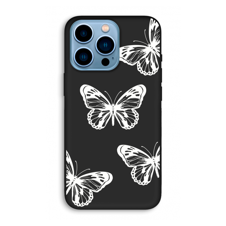 White butterfly: iPhone 13 Pro Max Biologisch afbreekbaar hoesje