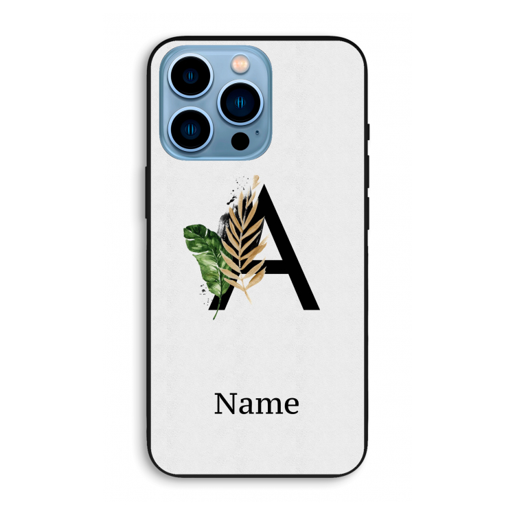 Charcoal Flora: iPhone 13 Pro Max Biologisch afbreekbaar hoesje