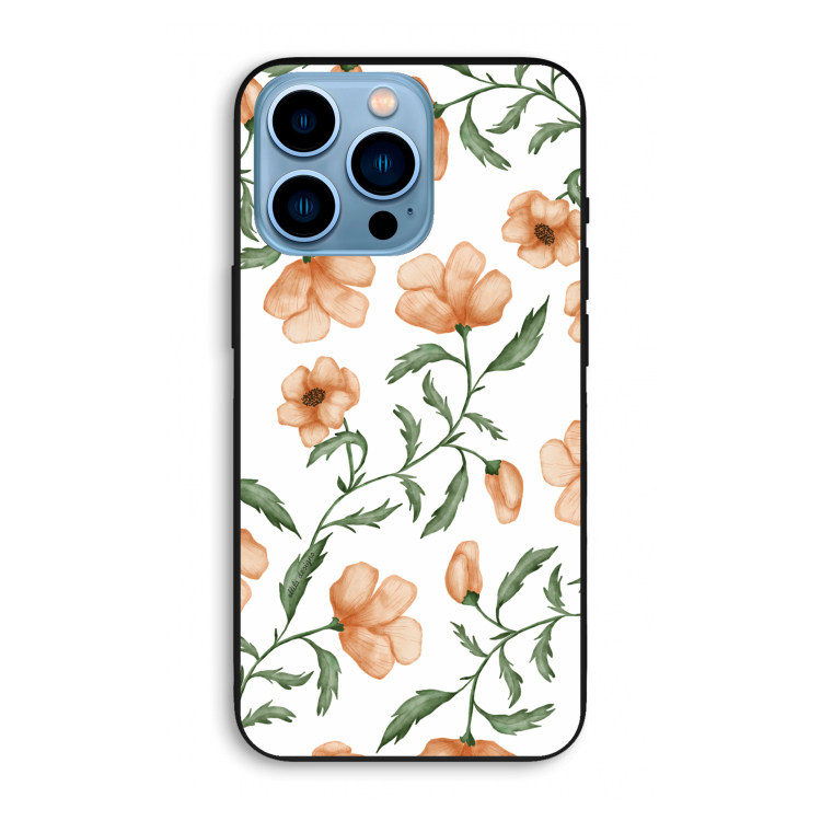 Peachy flowers: iPhone 13 Pro Max Biologisch afbreekbaar hoesje