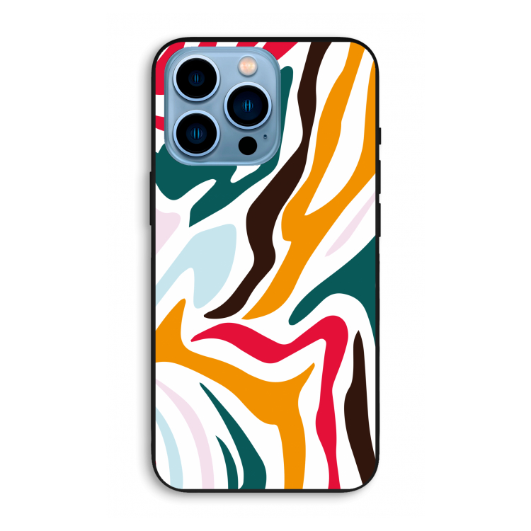 Colored Zebra: iPhone 13 Pro Max Biologisch afbreekbaar hoesje