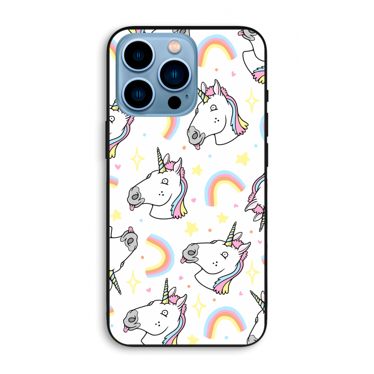 Rainbow Unicorn: iPhone 13 Pro Max Biologisch afbreekbaar hoesje