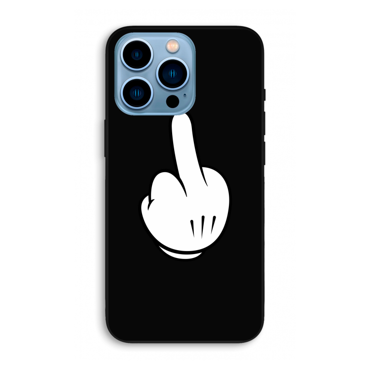 Middle finger black: iPhone 13 Pro Max Biologisch afbreekbaar hoesje