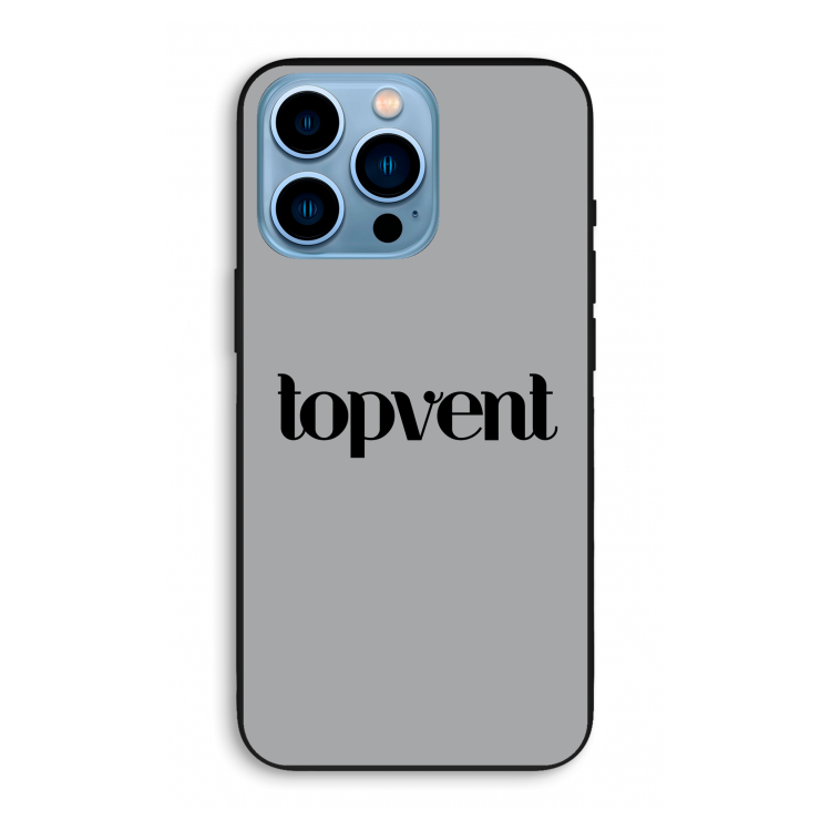 Topvent Grijs Zwart: iPhone 13 Pro Max Biologisch afbreekbaar hoesje