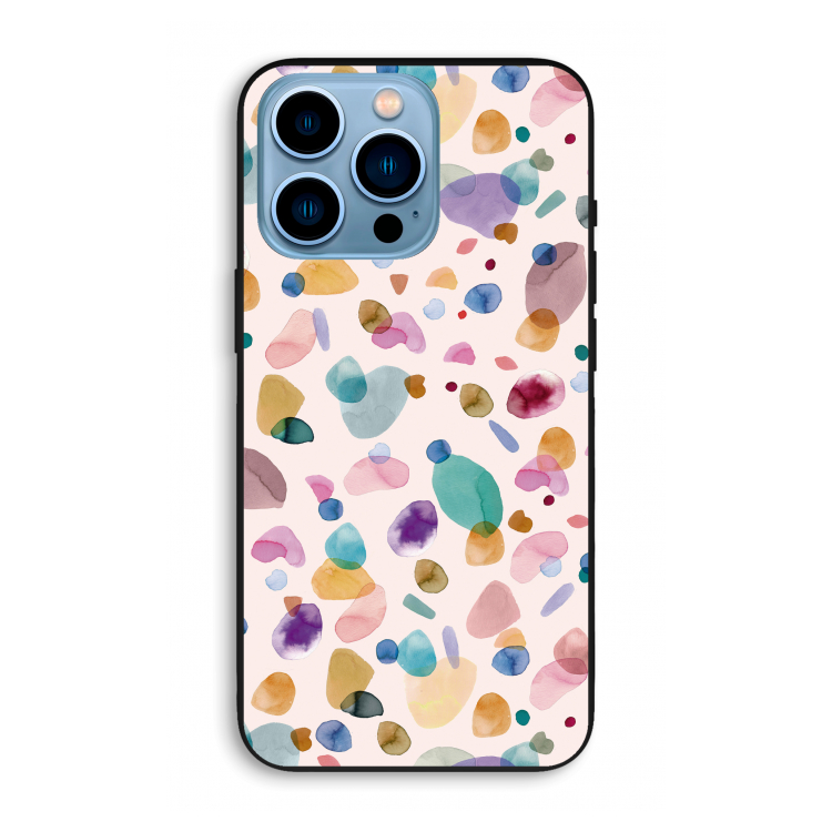 Terrazzo Memphis Pink: iPhone 13 Pro Max Biologisch afbreekbaar hoesje