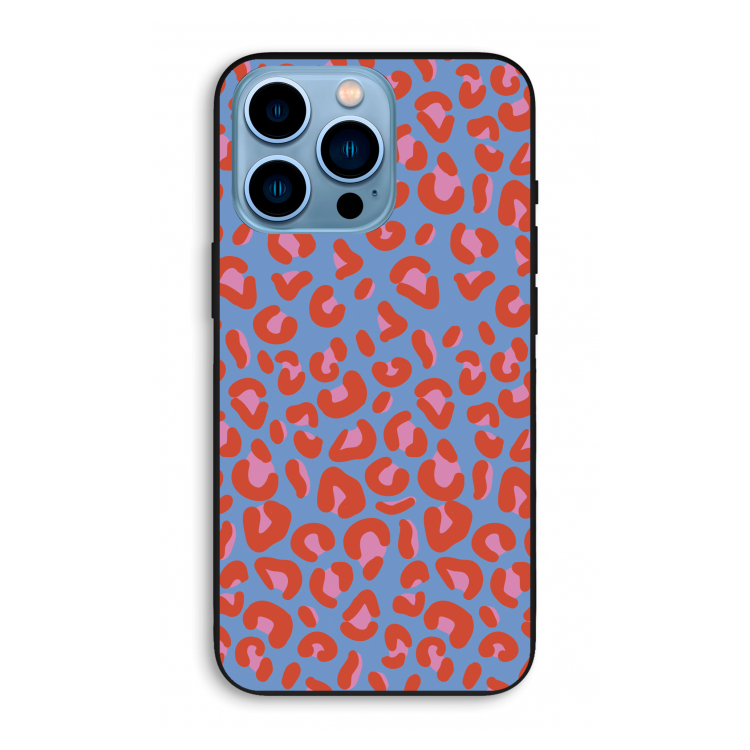 Leopard blue: iPhone 13 Pro Max Biologisch afbreekbaar hoesje