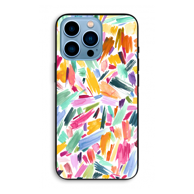 Watercolor Brushstrokes: iPhone 13 Pro Max Biologisch afbreekbaar hoesje
