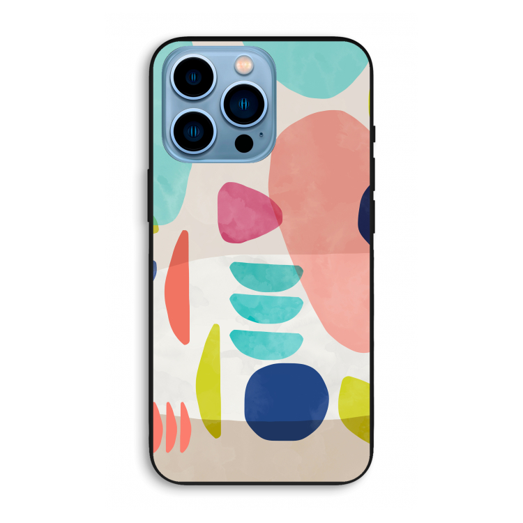 Bold Rounded Shapes: iPhone 13 Pro Max Biologisch afbreekbaar hoesje
