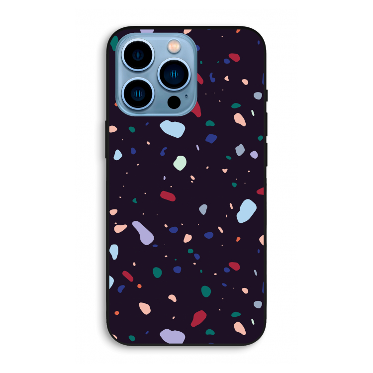 Dark Rounded Terrazzo: iPhone 13 Pro Max Biologisch afbreekbaar hoesje