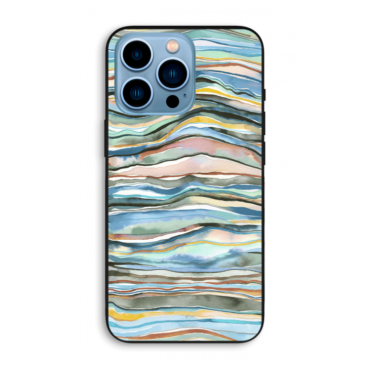 Watercolor Agate: iPhone 13 Pro Max Biologisch afbreekbaar hoesje