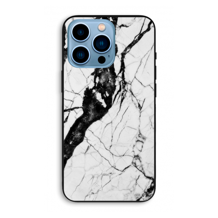 Witte marmer 2: iPhone 13 Pro Max Biologisch afbreekbaar hoesje