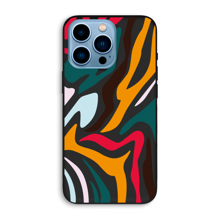 Colored Zebra: iPhone 13 Pro Max Biologisch afbreekbaar hoesje