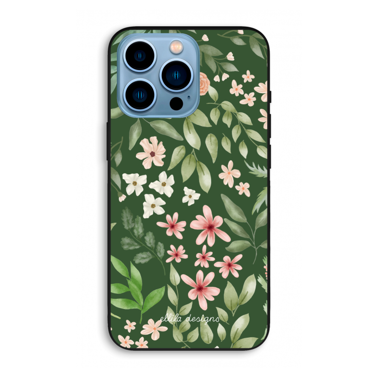 Botanical green sweet flower heaven: iPhone 13 Pro Max Biologisch afbreekbaar hoesje
