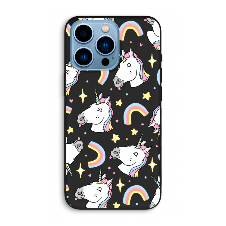 Rainbow Unicorn: iPhone 13 Pro Max Biologisch afbreekbaar hoesje