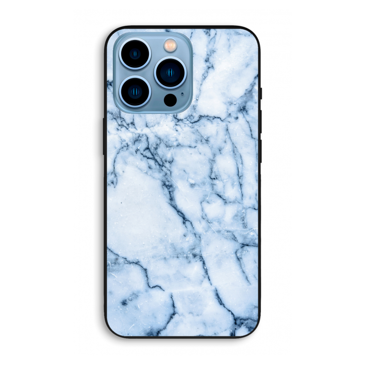 Blauw marmer: iPhone 13 Pro Max Biologisch afbreekbaar hoesje