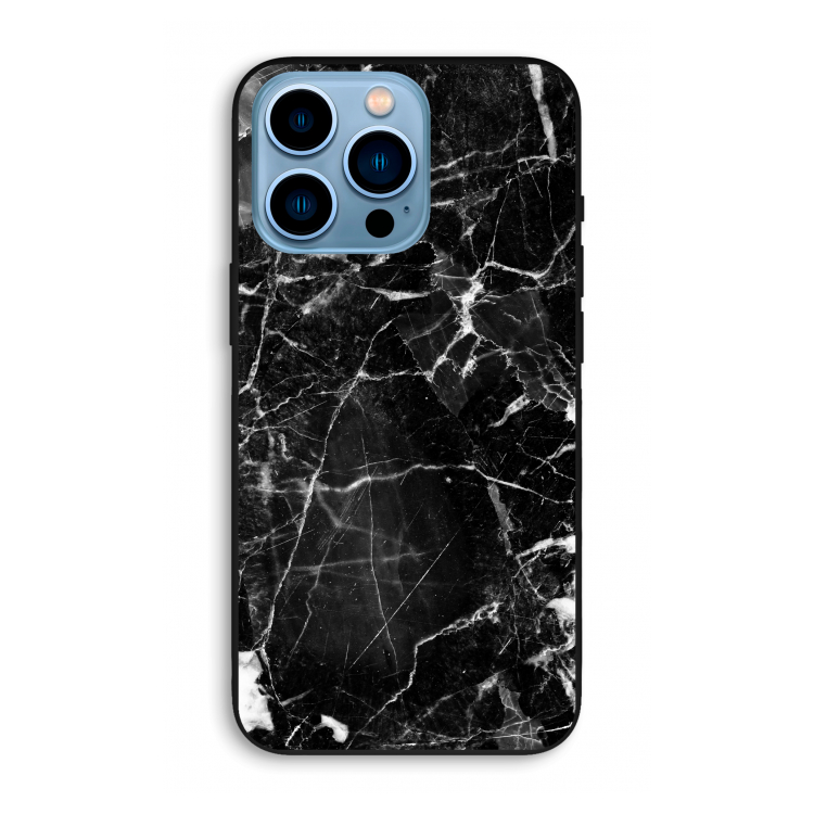 Zwart Marmer 2: iPhone 13 Pro Max Biologisch afbreekbaar hoesje
